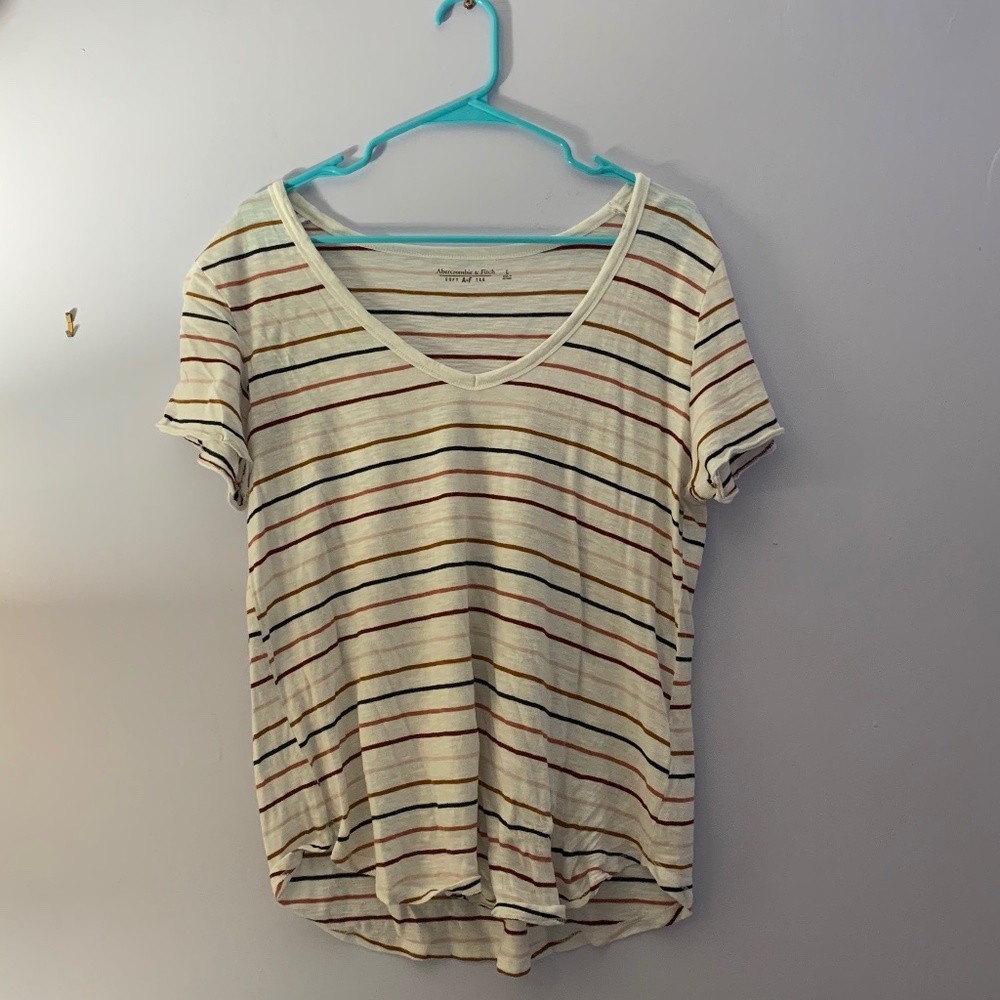 Striped White Tee